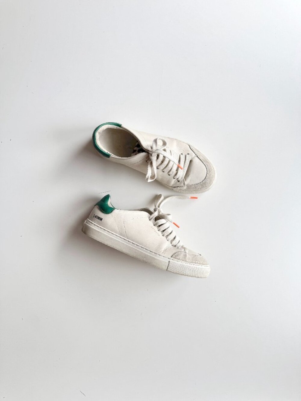 AXEL ARIGATO Clean 90mm Triple Leather Suede Calf Hair Low Top Sneakers Size 6.5